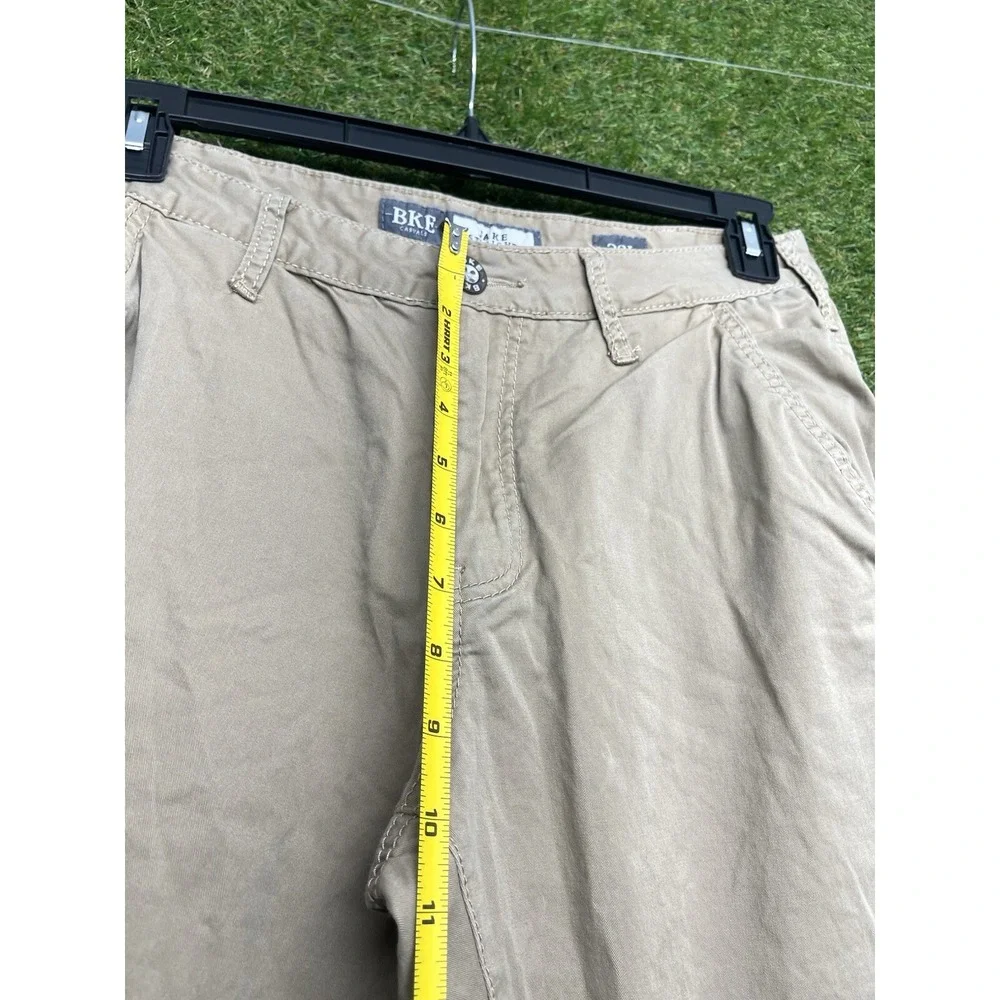 BKE Jake Pants Mens 33L 33x32 Tan Khaki Straight Leg Chino Y2K Casual Beige